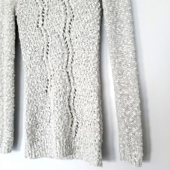 RICKI'S Cable Knit Cowl Neck Sweater Top Grey Sz S - Picture 4 of 8